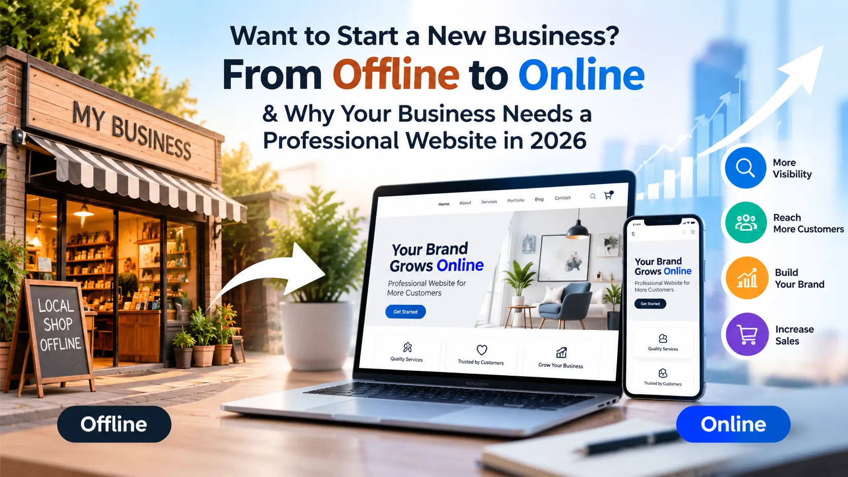 Professional website for a new business in 2026